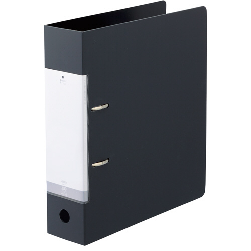 ﾘｸｴｽﾄ D型ﾘﾝｸﾞﾌｧｲﾙ A4ﾀﾃ 2穴 650枚収容 65mmとじ 背幅74mm 黒 1冊画像