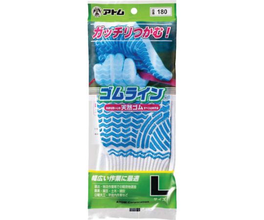 ゴムライン L 製品の上部が見え、クリアの素材で包まれた様子
