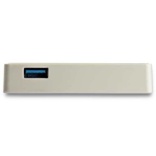 有線LANアダプター/USB　Type-C-RJ45/USB3.0・3.1　1個 黒い本体に金属製のコネクタが付いた斜め上からのアングル