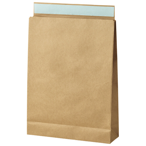 宅配袋 撥水ﾆｽ加工 大 茶 ﾃｰﾌﾟ付 1ｾｯﾄ(1200枚:100枚×12ﾊﾟｯｸ)画像