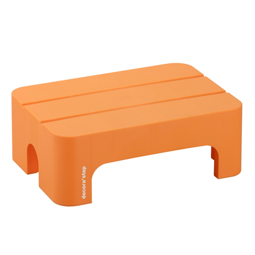 ステップ 台 踏み台 squ＋ デコラステップ ショート S 幅39cm 高さ14cm オレンジ画像