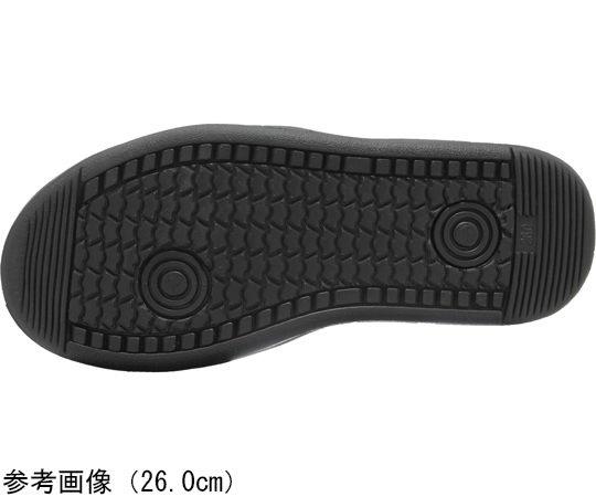 軽量安全シューズ セーフライト 黒 24.5cm 黒い軽量安全シューズが側面から斜めに見える状態