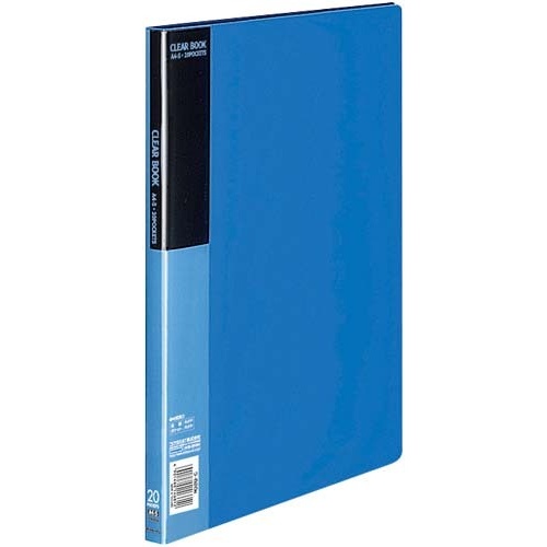 クリヤーブックベーシックＡ４縦２０ポケット青１０冊画像