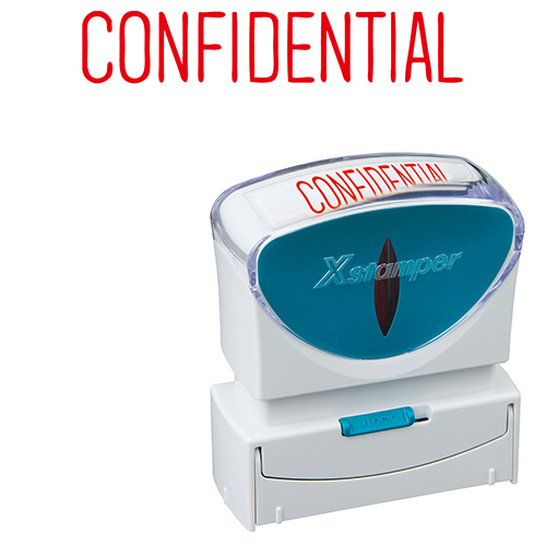 Xｽﾀﾝﾊﾟｰ ﾋﾞｼﾞﾈｽ用ｷｬｯﾌﾟﾚｽ B型 (CONFIDENTIAL) ﾖｺ 赤 1個画像
