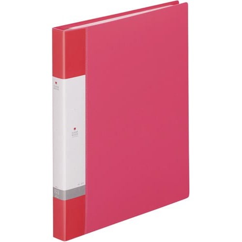 クリヤーブック交換式　赤　Ａ４縦背幅２５ｍｍ１０冊画像