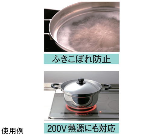 くるめん亭 ふきこぼれにくい両手鍋 7.8L 26cm 透明なふたを持つ鍋の側面が見える状態