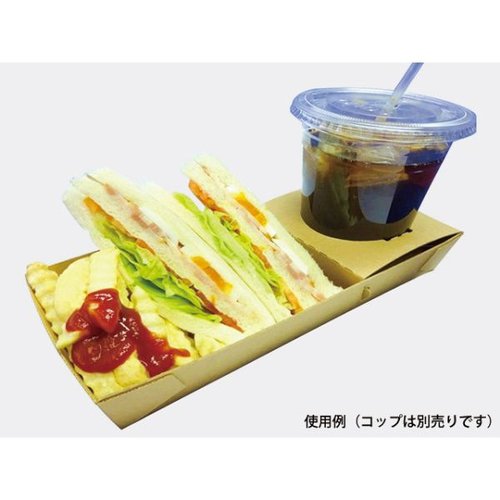 デリボックス DFコンボトレー 三和紙工 [ケース販売] 梱包された状態で側面が見える。