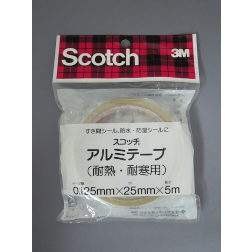ｽｺｯﾁ ｱﾙﾐﾃｰﾌﾟ 耐熱･耐寒用 25mm×5m 1巻画像