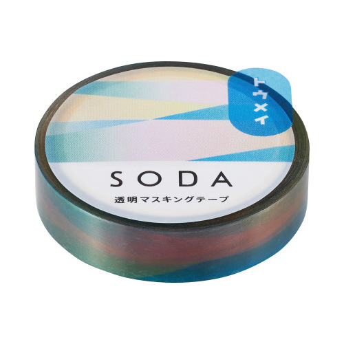 ソ－ダ　透明マステ（オ－ロラ）　１０ｍｍ幅Ｘ３画像