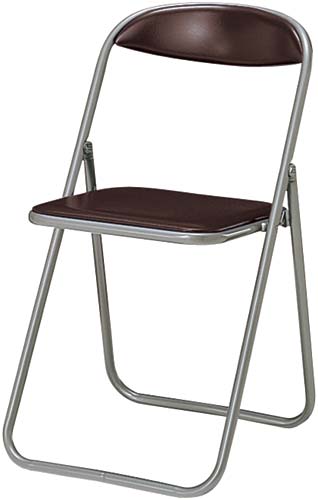 折りたたみイス　座幅３５５　ブラウン　８脚セット