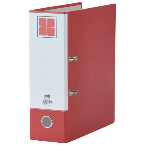 ﾚﾊﾞｰ式ｱｰﾁﾌｧｲﾙ A4ﾀﾃ 2穴 760枚収容 76mmとじ 背幅100mm 赤 1ｾｯﾄ(10冊)画像