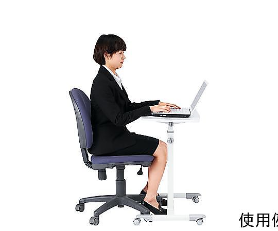 600×450×700-880mm　パソコンデスク（昇降式 上部が開いた状態で昇降機能を強調したシンプルなデザインのデスク