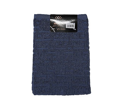 フェイスタオル2P バラエティカラー5 NAVY 34×80cm 1セット（2枚×10袋入）画像