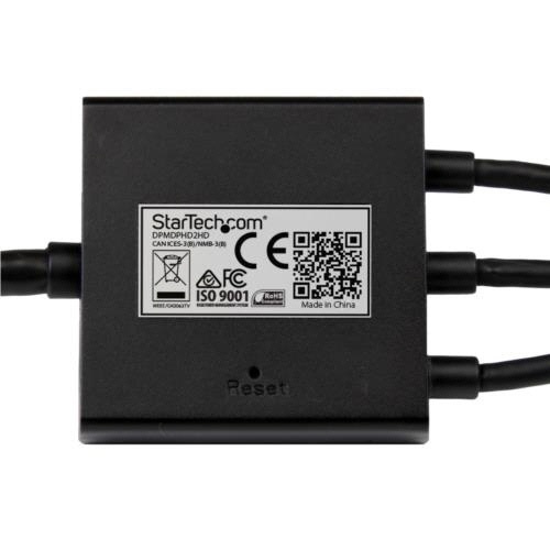 HDMI/DisplayPort/Mini　DisplayPort-HDMI変換ケーブル　2m　ブラック　1本 ケーブルのコネクタ部分がクローズアップされた状態
