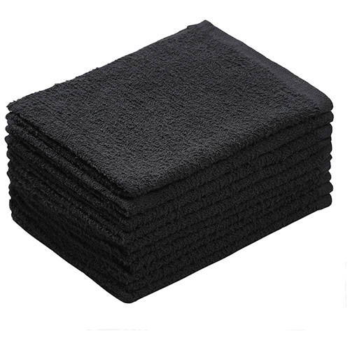 おしぼりﾀｵﾙ ﾀﾞｰｸｶﾗｰ 黒 1ﾊﾟｯｸ(10枚)画像