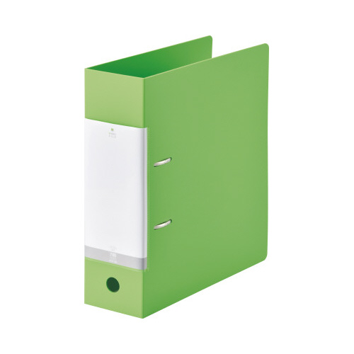 Ｄリング２穴ファイル　黄緑Ａ４縦背幅８８ｍｍ画像