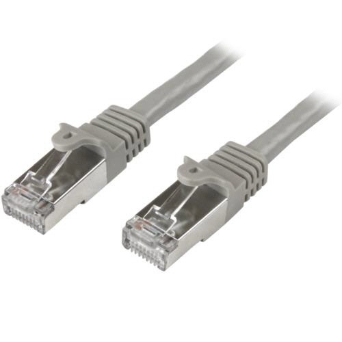 カテゴリ6　LANケーブル　S/FTP　ツメ折れ防止RJ45コネクタ　0.5m　グレー　1本