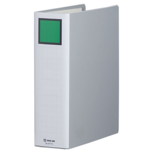 ｷﾝｸﾞﾌｧｲﾙ ｽｰﾊﾟｰﾄﾞｯﾁ(脱･着)ｲｰｼﾞｰ A4ﾀﾃ 70mmとじ背幅86mm ｸﾞﾚｰ 1ｾｯﾄ(10冊)画像