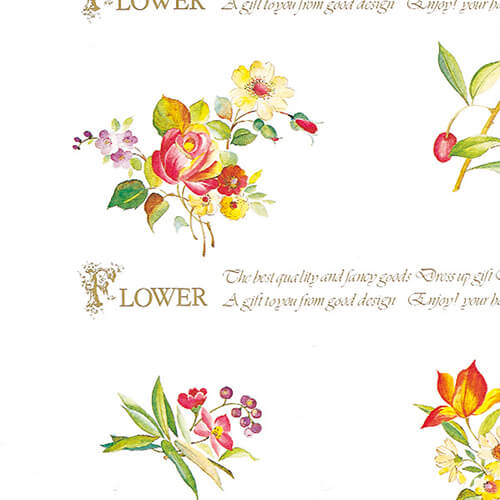 包装紙 全判 シックスフラワー画像