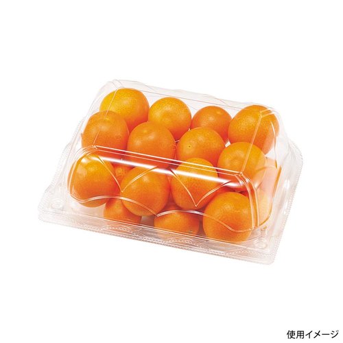 フルーツ容器 NZW17-13(68)AP.6H 小 エフピコチューパ 透明な容器に詰められた色とりどりのフルーツが並んだ様子