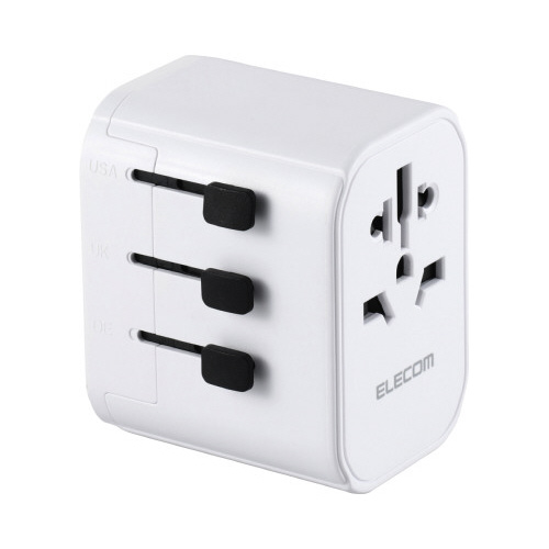 海外用マルチ変換アダプタ　Ａ×３　白画像