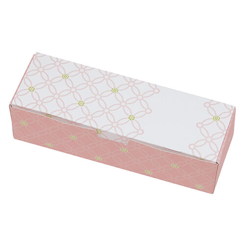 ルミアサービス箱３個　七宝　つなぎ　うすべに色画像