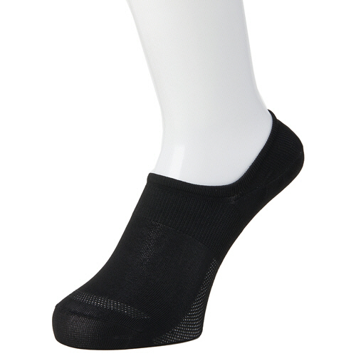 ｺｺﾋﾟﾀﾌﾟﾗｽ さらっと実感 ｽﾆｰｶｰ丈 ﾌﾞﾗｯｸ 23-25cm 1足