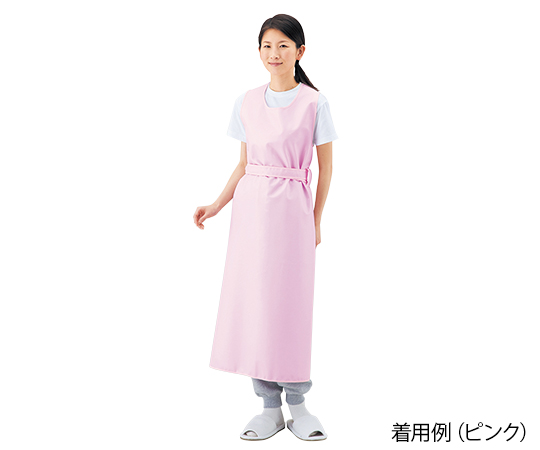 入浴介護用エプロン （ひもタイプ） ピンク／M画像