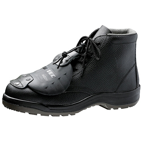 JIS ﾜｲﾄﾞ樹脂先芯 耐滑安全靴 甲ﾌﾟﾛﾃｸﾀ付 中編上CJ020 ﾌﾞﾗｯｸ 26.0cm 1足画像