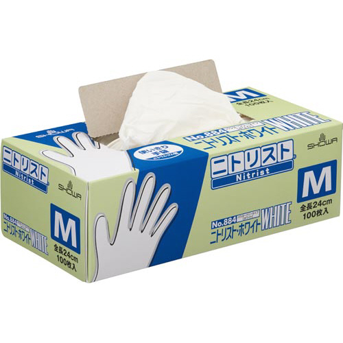 ニトリスト・ホワイト１００枚入　ホワイト　Ｍ　１箱画像