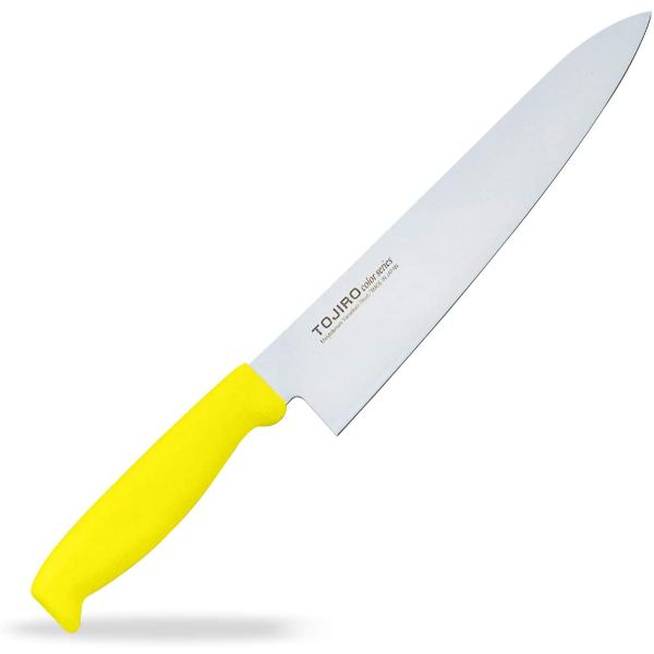 包丁 TOJIROカラー牛刀 21cm イエロー F-146Y 藤次郎画像