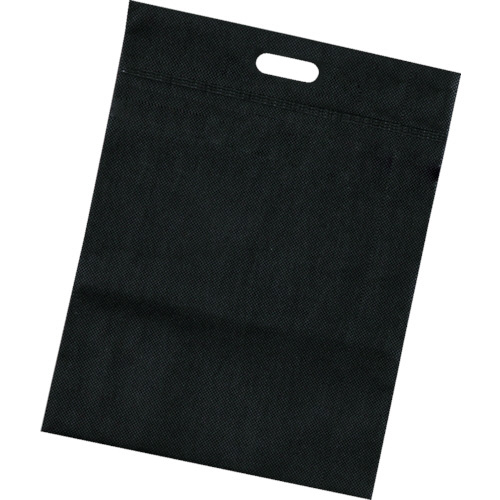 不織布小判抜き手提げﾊﾞｯｸﾞ M ﾌﾞﾗｯｸ 1ﾊﾟｯｸ(10枚)画像