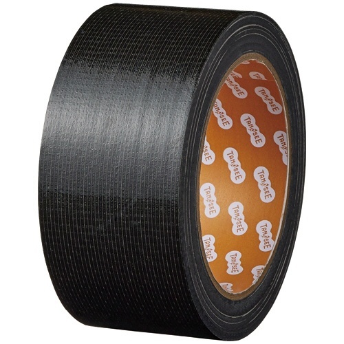 布テープ(カラー) 50mm×25m 厚み約0.17mm 黒 1巻画像