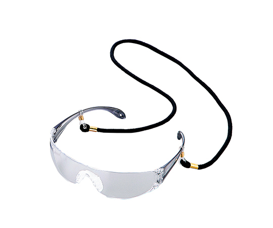 JIS軽量保護メガネ　ストラップ付　ブラック画像