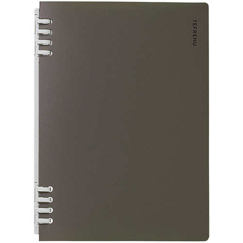 ﾘﾝｸﾞﾉｰﾄ ﾃﾌﾚｰﾇ A5ﾀﾃ 黒 1ｾｯﾄ(5冊)画像