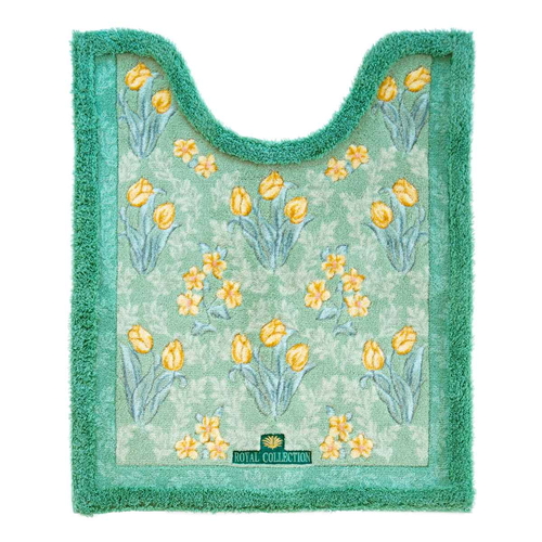 ロイヤルコレクション アーツ ロングトイレマット 約75x63cm  G グリーン画像