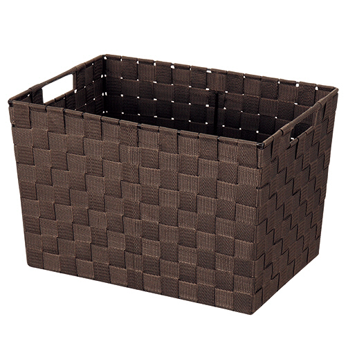 PPｸﾛｽ収納ﾊﾞｽｹｯﾄ ﾌﾞﾗｳﾝ 1個