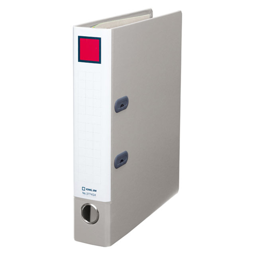 ﾚﾊﾞｰﾘﾝｸﾞﾌｧｲﾙGX Dﾀｲﾌﾟ A4ﾀﾃ 2穴 400枚収容 背幅63mm ｸﾞﾚｰ 1冊画像