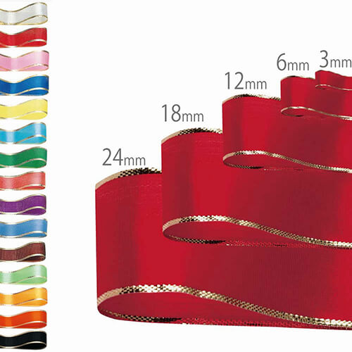 ギフト包装やラッピングが簡単に華やかに！カール可能な山吹色のリボン