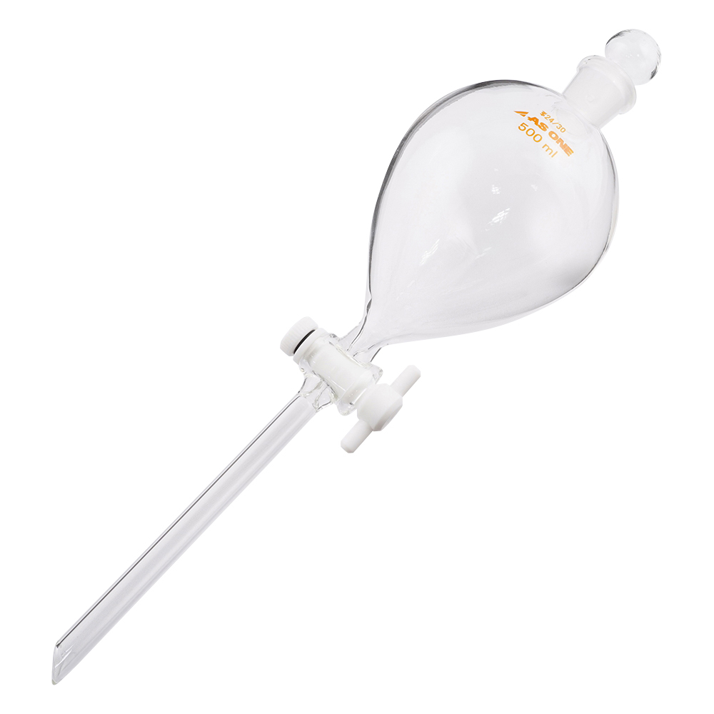 丸型分液ロート　テフロン（R）プラグ付　500mL画像