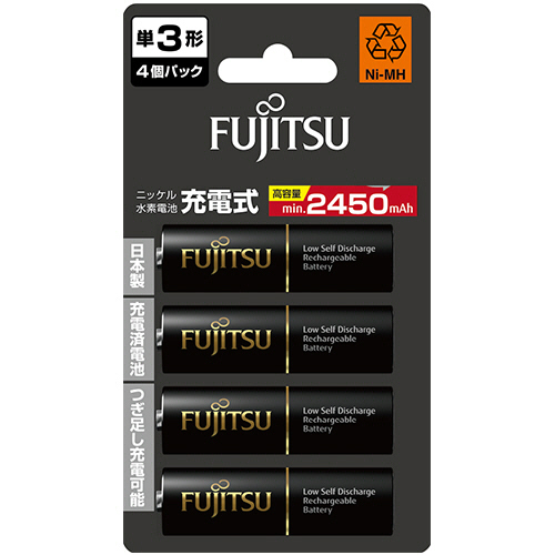 富士通 ﾆｯｹﾙ水素電池 高容量ﾀｲﾌﾟ 単3形 1ﾊﾟｯｸ(4本)画像