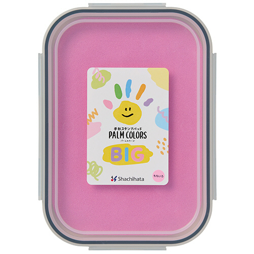 手形ｽﾀﾝﾌﾟﾊﾟｯﾄﾞ ﾊﾟｰﾑｶﾗｰｽﾞ ﾋﾞｯｸﾞ ももいろ 1個画像