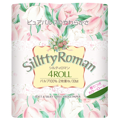 ﾄｲﾚｯﾄﾍﾟｰﾊﾟｰ ｼﾙﾃｨﾛﾏﾝ ﾀﾞﾌﾞﾙ 30m 1ﾊﾟｯｸ(4ﾛｰﾙ)画像