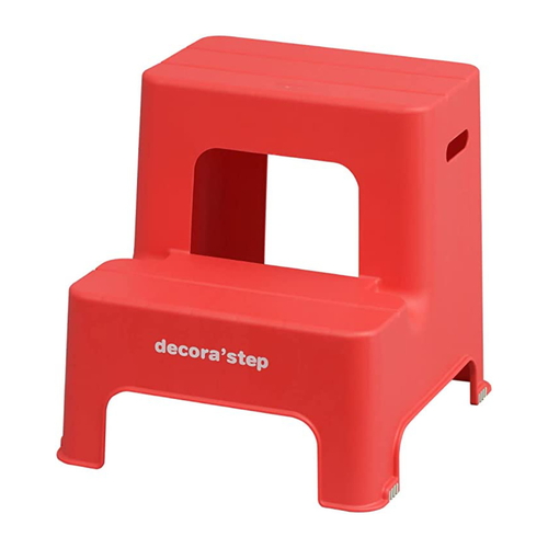 デコラステップ2段 ステップ 踏み台 レッド画像