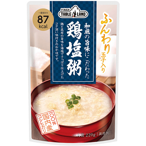 ﾃｰﾌﾞﾙﾗﾝﾄﾞ 和風の旨味にこだわった鶏塩粥 220g 1ﾊﾟｯｸ画像