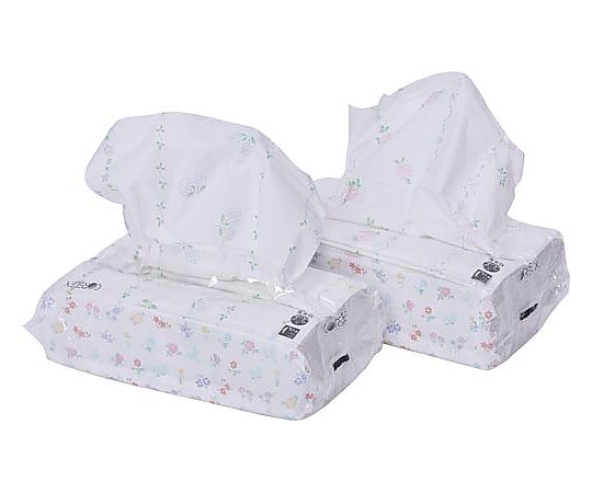 花いっぱいティシュー 200組 6個入 パッケージの表面に花柄が配置された鮮やかなデザイン