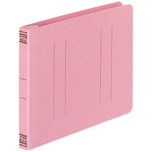 フラットファイルＶ樹脂とじ具　Ｂ６横　桃　１０冊画像