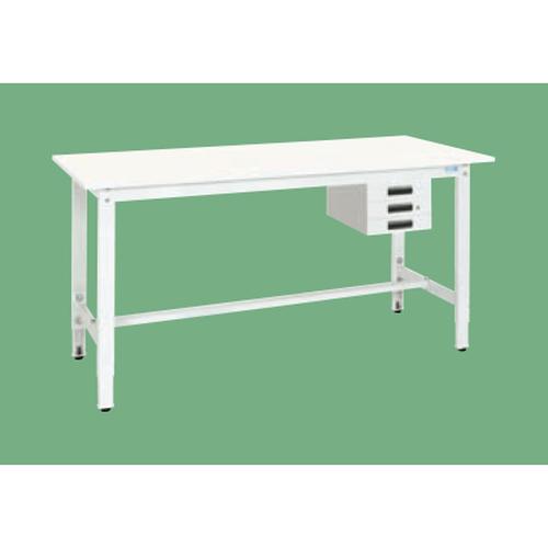 軽量高さ調整作業台（抗ウイルス天板・キャビネット３段付）　ＴＫＫ８－０９６ＣＶＰＷ画像