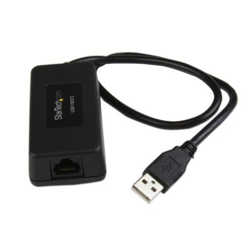 Cat6対応　1ポートUSB2.0エクステンダー延長器　最大40m延長　ブラック　1個 黒い筐体にUSBポートが一つ、底面に固定用の穴がある状態