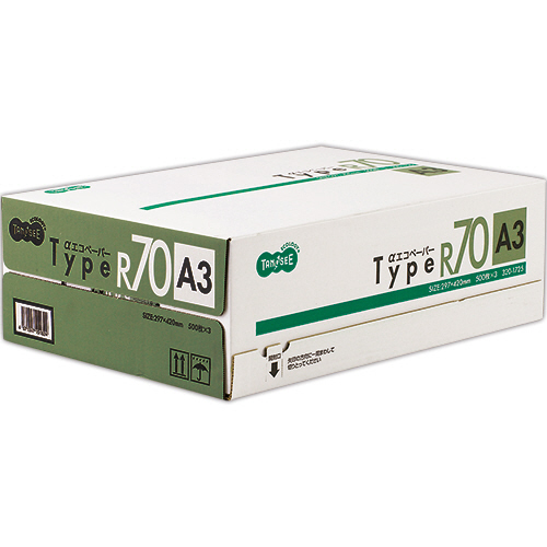 αｴｺﾍﾟｰﾊﾟｰ ﾀｲﾌﾟR70 A3 1箱(1500枚:500枚x3冊)画像